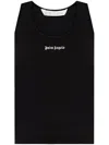 Palm Angels Logo Embroidered Ribbed Tank Top In Multicolor