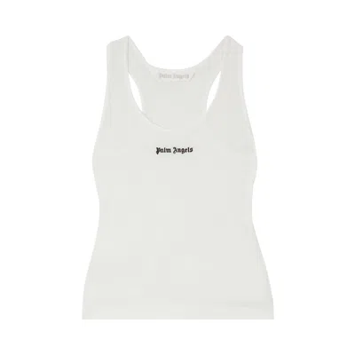 Pre-owned Palm Angels Classic Logo Rib Tank 'white/black' | Women's Size L