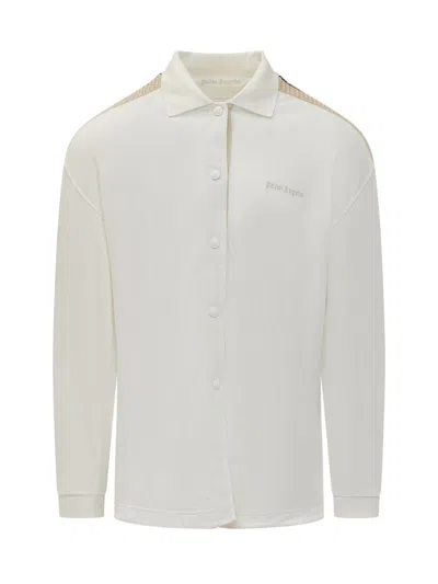 Palm Angels Classic Logo Shirt In Beige