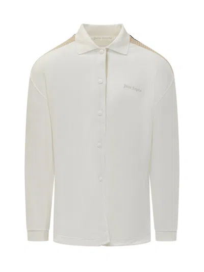 Palm Angels Classic Logo Shirt In Beige