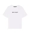 Palm Angels White Short-sleeved T-shirt With Monogram Pa Embroidery In White