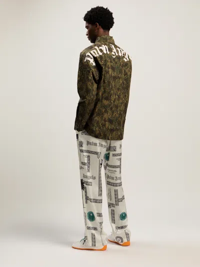 Palm Angels Classic Logo Snake Overshirt In Animal Print