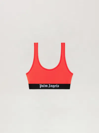 Palm Angels Classic Logo Sport Bra In Red