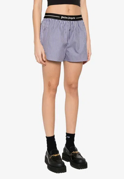 PALM ANGELS CLASSIC LOGO STRIPED SHORTS