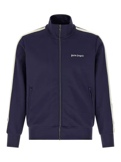 Palm Angels Classic Logo Track Jacket In Blue