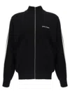 Palm Angels 'classic Logo' Black Sweatshirt With Logo Printed On The Front In White/black