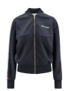 Palm Angels 'track' Black Polyester Sweatshirt In Black