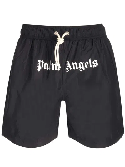 Palm Angels Classic Logo Swimshorts In Black
