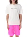 Palm Angels White Short-sleeved T-shirt With Monogram Pa Embroidery