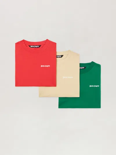Palm Angels Classic Logo T-shirt Tripack In Multi