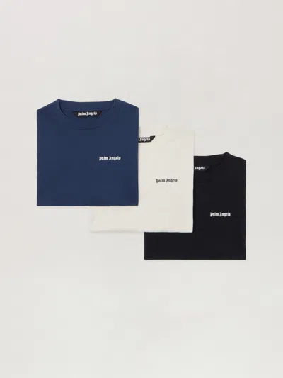 Palm Angels , T-shirt Bwn Classic Logo Tripack Tee In Multi