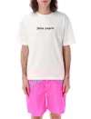 Palm Angels White Short-sleeved T-shirt With Monogram Pa Embroidery In White
