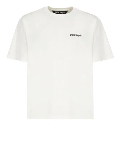 Palm Angels Classic Logo T-shirt In Neutral