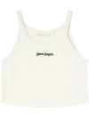 Palm Angels Logo-print Cotton Tank Top In White