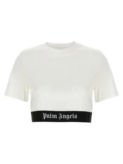 PALM ANGELS PALM ANGELS 'CLASSIC LOGO TAPE' CROPPED T-SHIRT