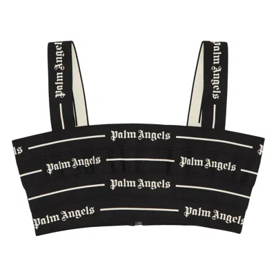 Pre-owned Palm Angels Classic Logo Tape Top 'black/off White' | Women's Size S