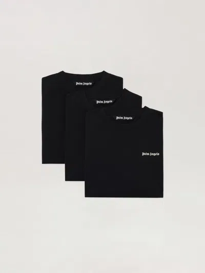 Palm Angels Classic Logo Three-pack T-shirt In Black
