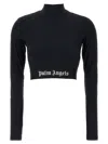 Palm Angels Logo-underband Mock-neck Crop Top
