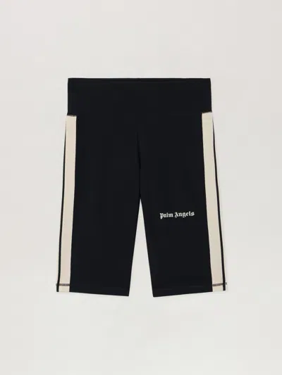 Palm Angels Classic Logo Track Biker Shorts In Black