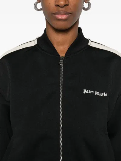 Palm Angels Classic Logo Track Bomber Jkt Black Off In Yellow