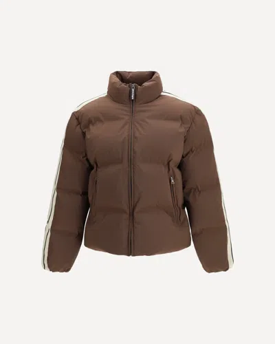 Palm Angels Classic Logo Track Down Jacket In Brown