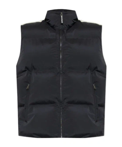 Palm Angels Classic Logo Track Down Vest In Black