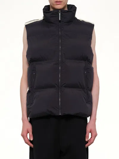 Palm Angels Classic Logo Track Down Vest In Black