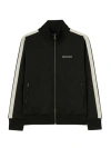 Palm Angels Black High Neck Sweatshirt With Logo Lettering On The Front In Wool Blend Man