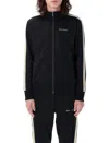 Palm Angels Black High Neck Sweatshirt With Logo Lettering On The Front In Wool Blend Man