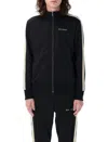 Palm Angels Black High Neck Sweatshirt With Logo Lettering On The Front In Wool Blend Man