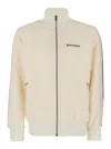 Palm Angels 'classic Logo' White Sweatshirt With Logo Printed On The Front In Neutral