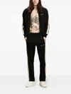 Palm Angels Logo-embroidered Zip-up Jacket In Black