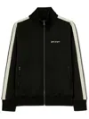 Palm Angels Logo-embroidered Zip-up Jacket In Black  