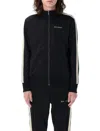 Palm Angels Black High Neck Sweatshirt With Logo Lettering On The Front In Wool Blend Man In Black