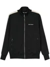 Palm Angels Logo Embroidered Zipped Sweatshirt In Black