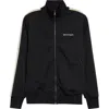 Palm Angels Classic Logo Tech Zip Track Jacket In Black Off White