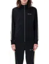 Palm Angels Classic Logo Tech Zip Track Jacket In Black White