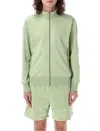 Palm Angels Modern High Collar Jacket In Green