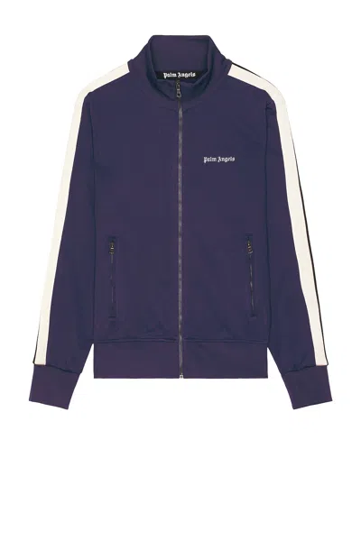 Palm Angels Classic Logo Track Jacket In Navy Blue
