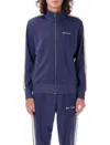 Palm Angels Track Jacket With Zipper In Navy Blue Off White