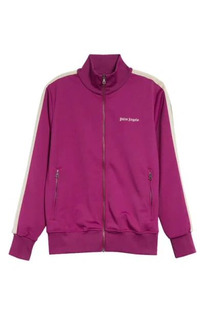 Palm Angels Trackjacket With High Collar And Ribbed Cuffs In Purple