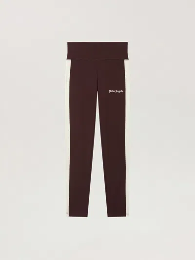 Palm Angels Classic Logo Track Leggings In Mauve - Rose Pink