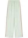 Palm Angels Side-stripe Track Pants In Green