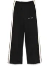 Palm Angels Track Pants With Elastic Waistband And Side Stripes In 黑色