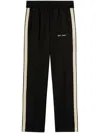 Palm Angels Logo-printed Elasticated Waist Track Pants In Black