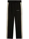 Palm Angels Logo-printed Elasticated Waist Track Pants In Black