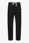 Palm Angels Logo Embroidered Sweat Pants In Black