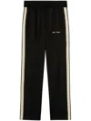 Palm Angels Logo-printed Elasticated Waist Track Pants In Black