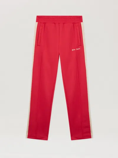 Palm Angels Classic Logo Side-stripe Track Pants In Red