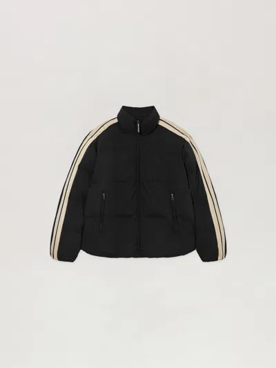 Palm Angels Classic Logo Track Puffer Jacket In Black